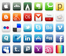 redes sociales iconos